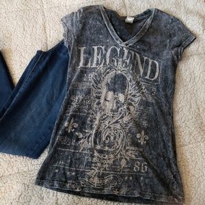 L.A TEEZ LEGEND SKULL SHIRT